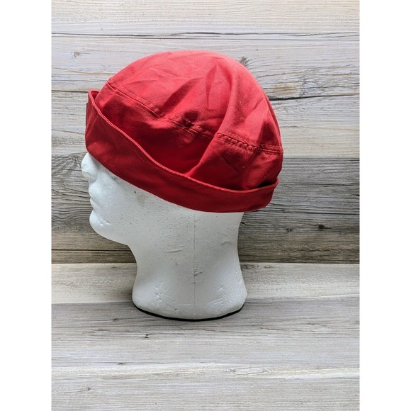 Vintage Red Sportina Cotton Blend Beret Hat Made in Hong Kong - Picture 4 of 7
